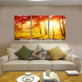 Bosque de otoño Imagen para la decoración de la pared / Paisaje de la puesta del sol Impresión de la foto en la lona / decoración casera Arte de la pared natural